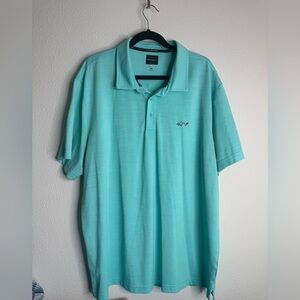 Greg Norman Men's Aqua Polo Shirt
